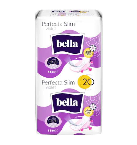 Absorbante Perfecta Slim Violet Silky Deo, 20 bucati, Bella — preț și oferte
