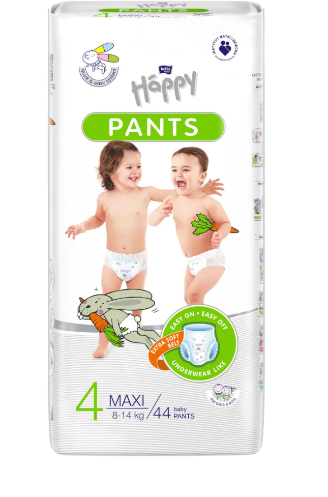 Scutece-chilotel Happy Pants Maxi 8-14kg, 44 bucati, Bella Baby — preț și oferte
