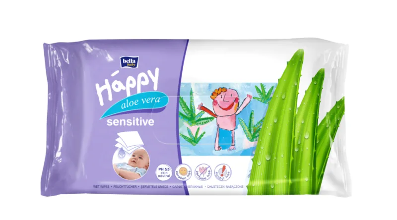 Servetele umede cu aloe vera Sensitive, 56 bucati, Bella Baby — preț și oferte