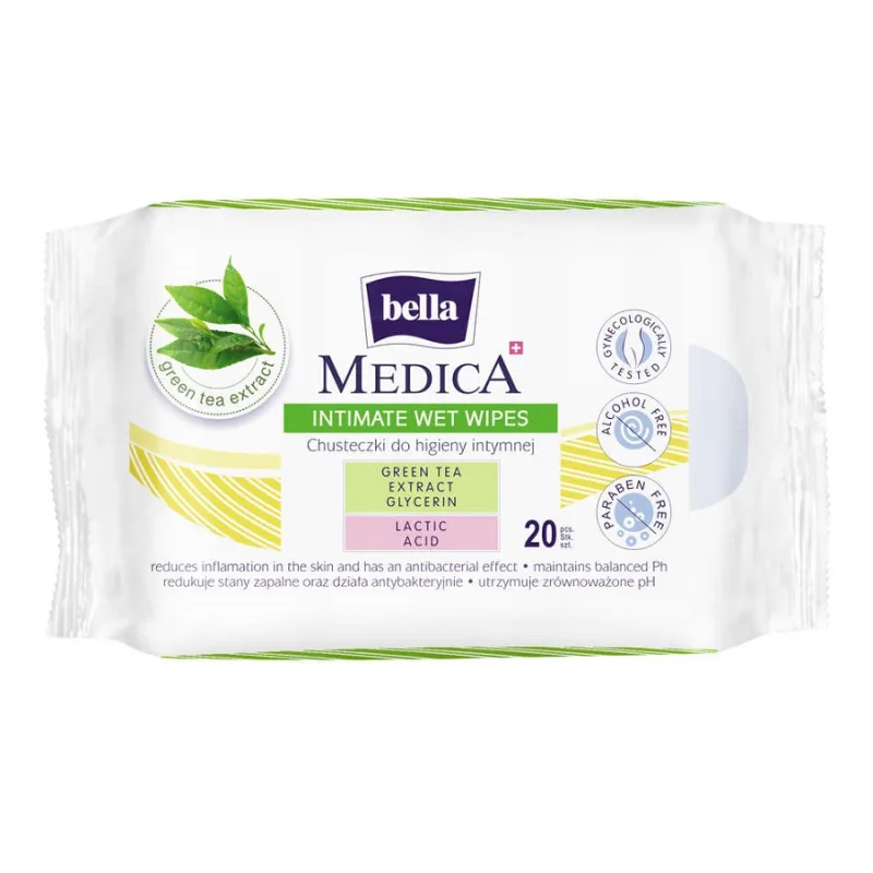 Servetele umede pentru igiena intima Medica, 20 bucati, Bella — preț și oferte