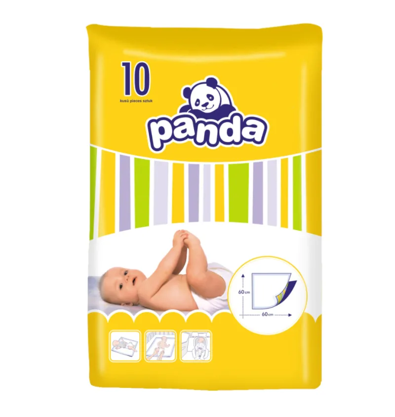 Cearsaf absorbant Panda 60 x 60cm, 10 bucati, Bella Baby — preț și oferte