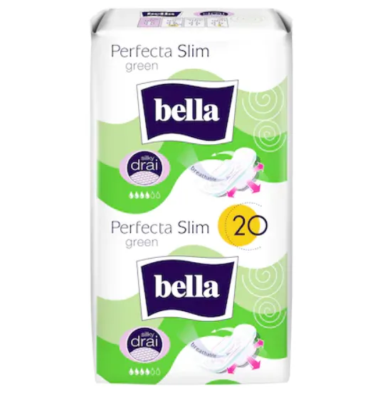 Absorbante Perfecta Slim Green Silk, 20 bucati, Bella — preț și oferte