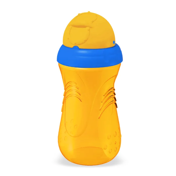Pahar sport cu pai, portocaliu, +6luni, 350ml, PUR PUR BABY — preț și oferte
