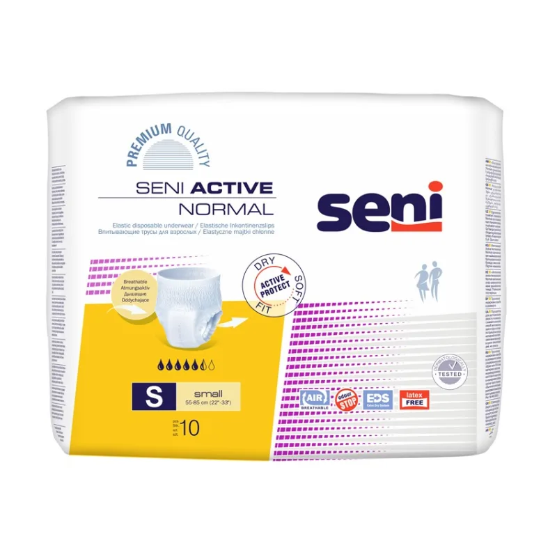 Chilot elastic absorbant Active Normal Small, 10 bucati, Seni — preț și oferte