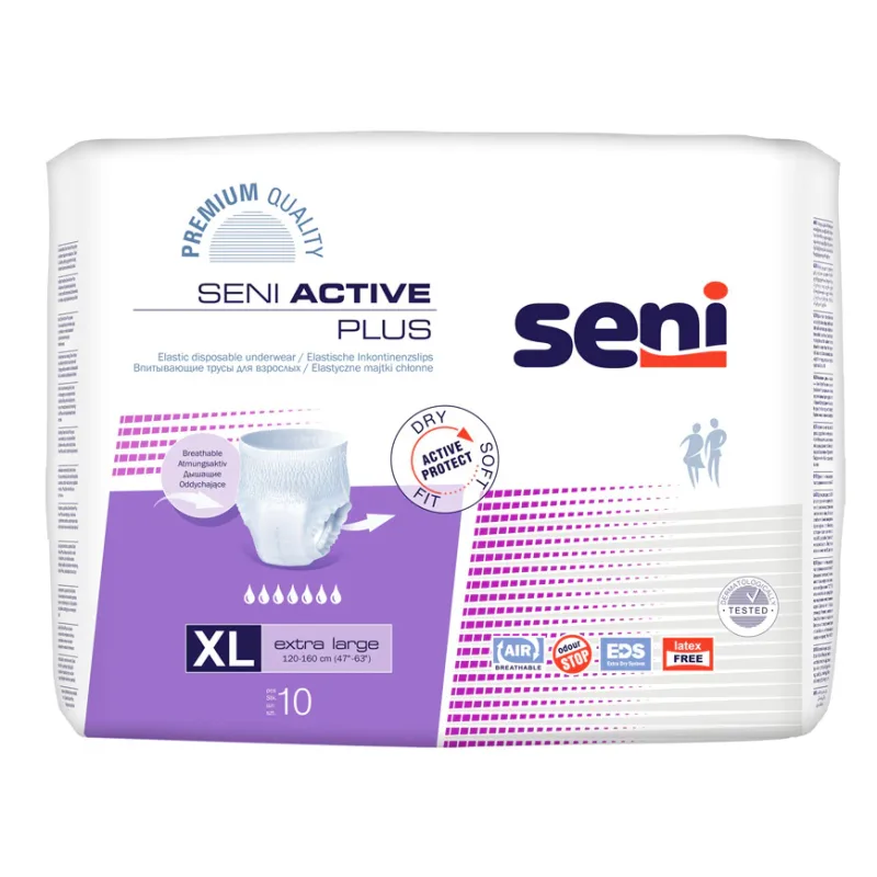 Scutece pentru adulti tip chilot Active Plus Extra Large, 10 bucati, Seni — preț și oferte