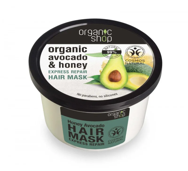Masca de par Bio Reparatoare cu Avocado si Miere, 250ml, Organic Shop — preț și oferte