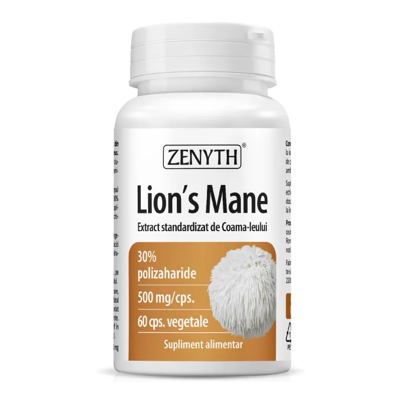 Lion's Mane, 60 capsule, 500mg, Zenyth — preț și oferte