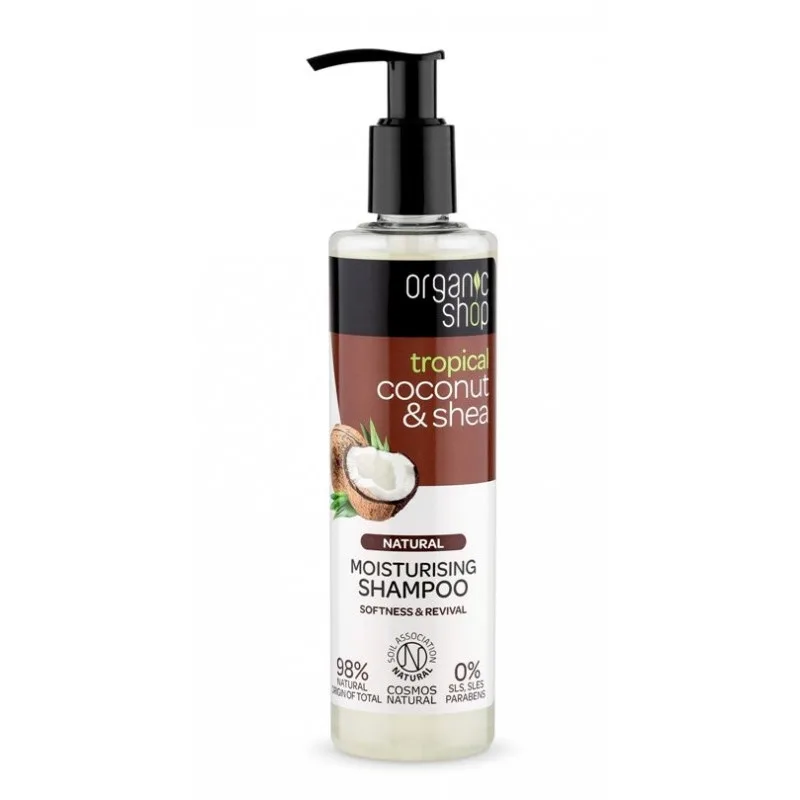 Sampon Bio Hidratant pentru par uscat Coconut si Shea, 280ml, Organic Shop — preț și oferte