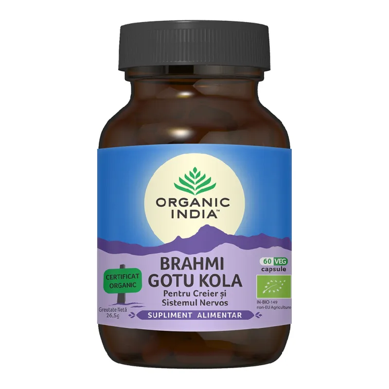 Brahmi Gotu Kola, 60 capsule, Organic India — preț și oferte
