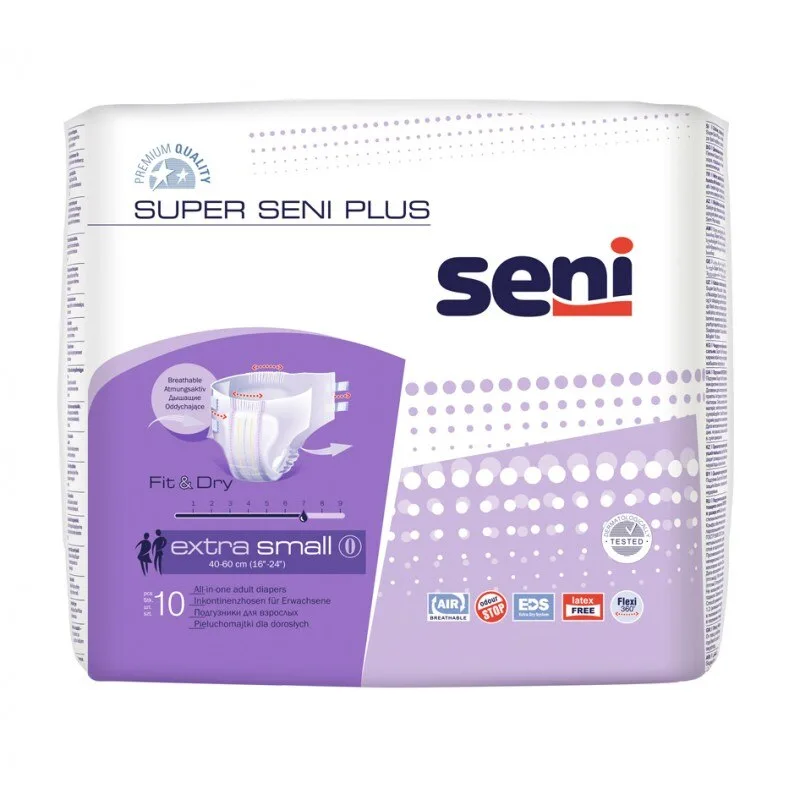 Scutece Super pentru adulti XS Plus Air, 10 bucati, Seni — preț și oferte