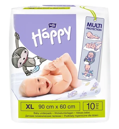 Aleze igienice absorbante Happy 90x60cm, 10 bucati, Bella Baby — preț și oferte