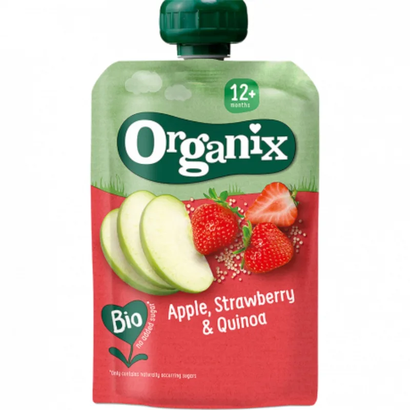 Gustare de mere cu capsuni si quinoa +12 luni Bio, 100g, Organix — preț și oferte