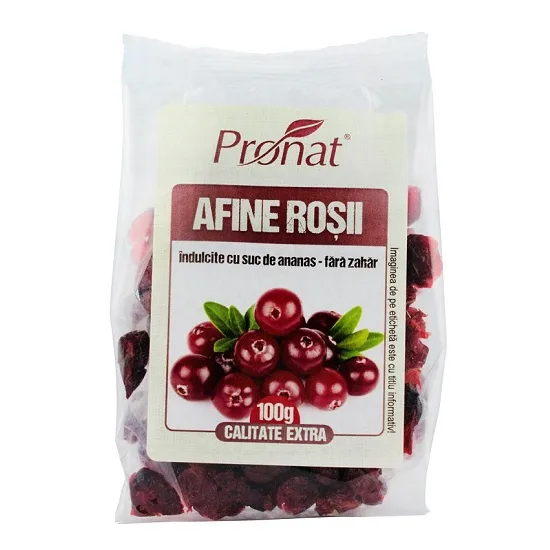 Afine rosii uscate, 100g, Pronat — preț și oferte