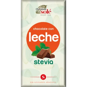 Ciocolata 39% cacao + lapte si stevie, 100g, Chocolates Sole