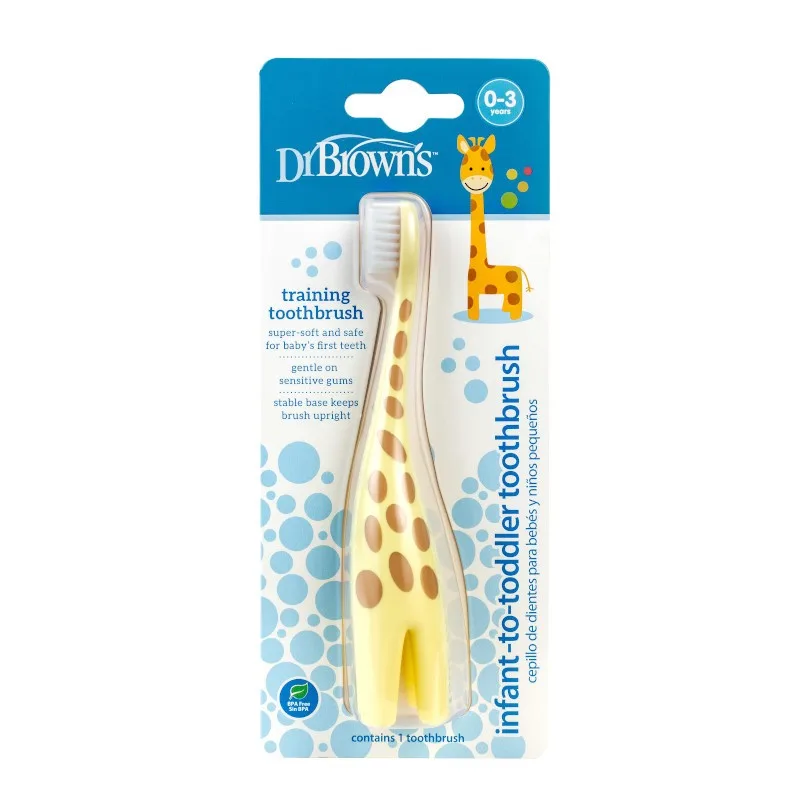 Periuta de dinti in forma de girafa, 1 bucata, Dr. Brown's — preț și oferte
