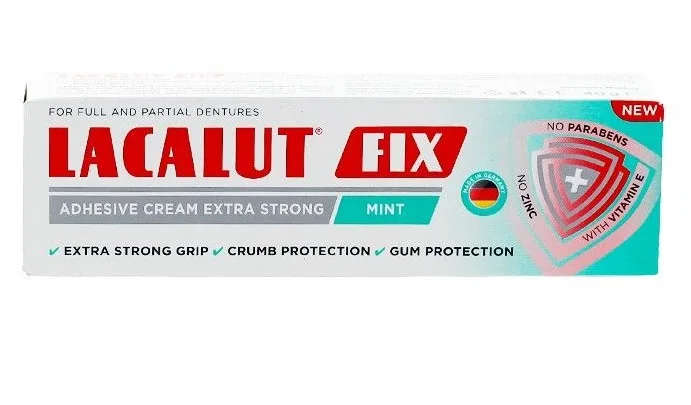 Crema adeziva pentru proteza dentara Fix Mint, 40g, Lacalut — preț și oferte