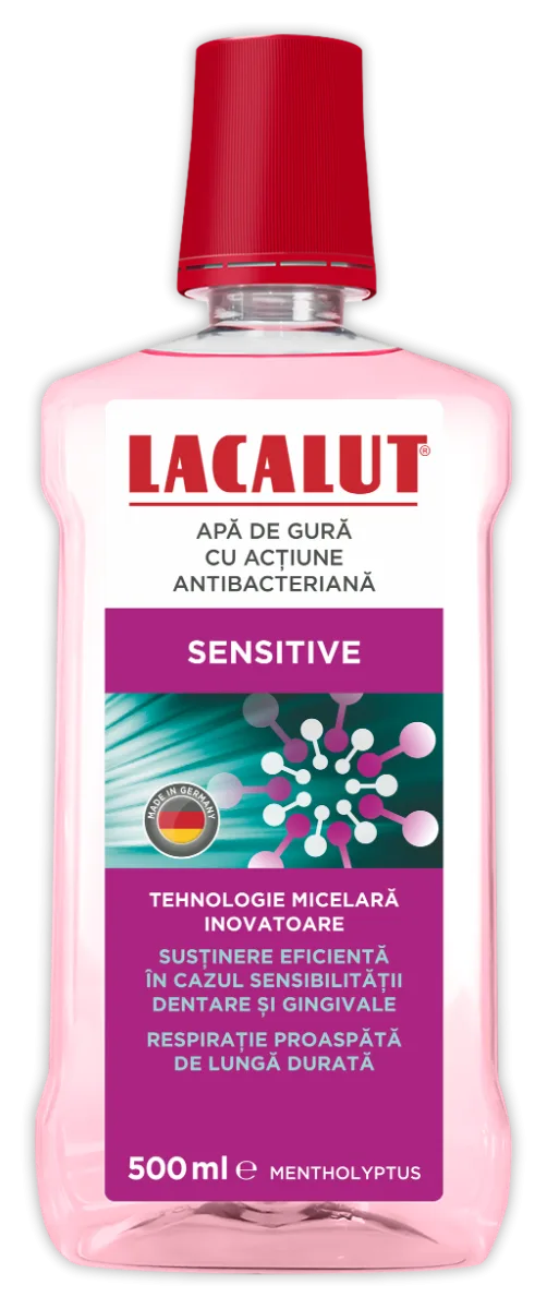 Apa de gura micelara Sensitive, 500ml, Lacalut — preț și oferte