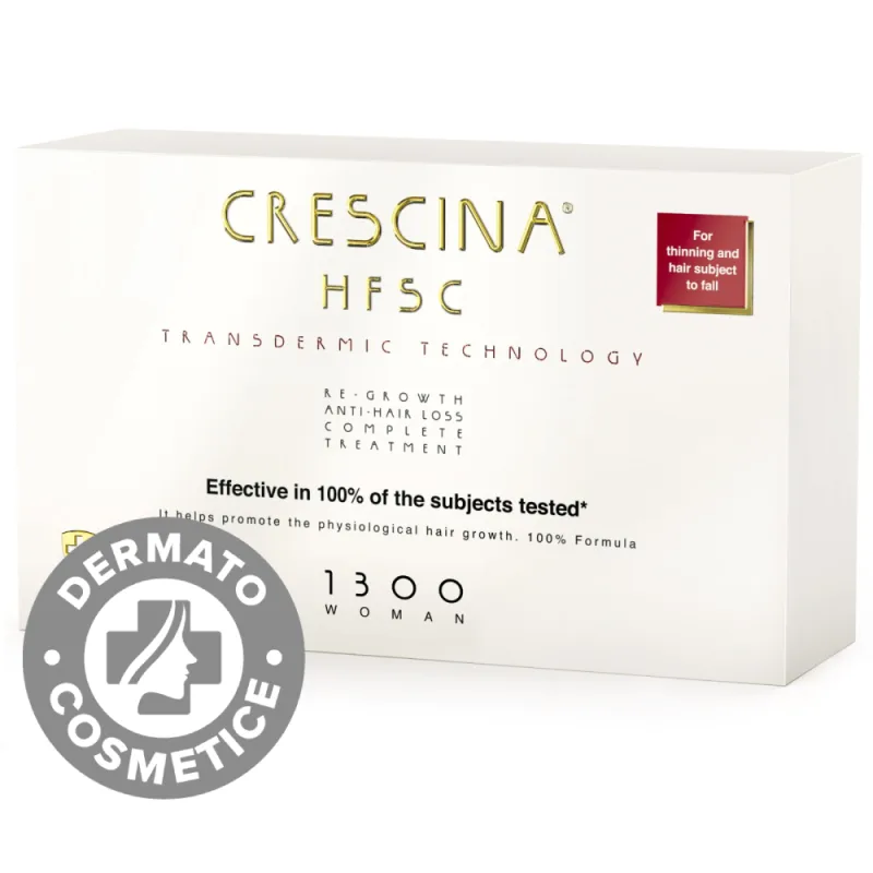 Tratament pentru par HFSC Transdermic 1300 Woman Crescina, 10+10 fiole, Labo — preț și oferte