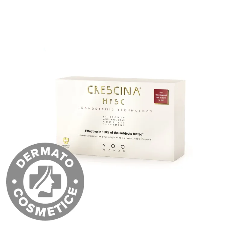 Tratament pentru par HFSC Transdermic 500 Woman Crescina, 10+10 fiole, Labo — preț și oferte