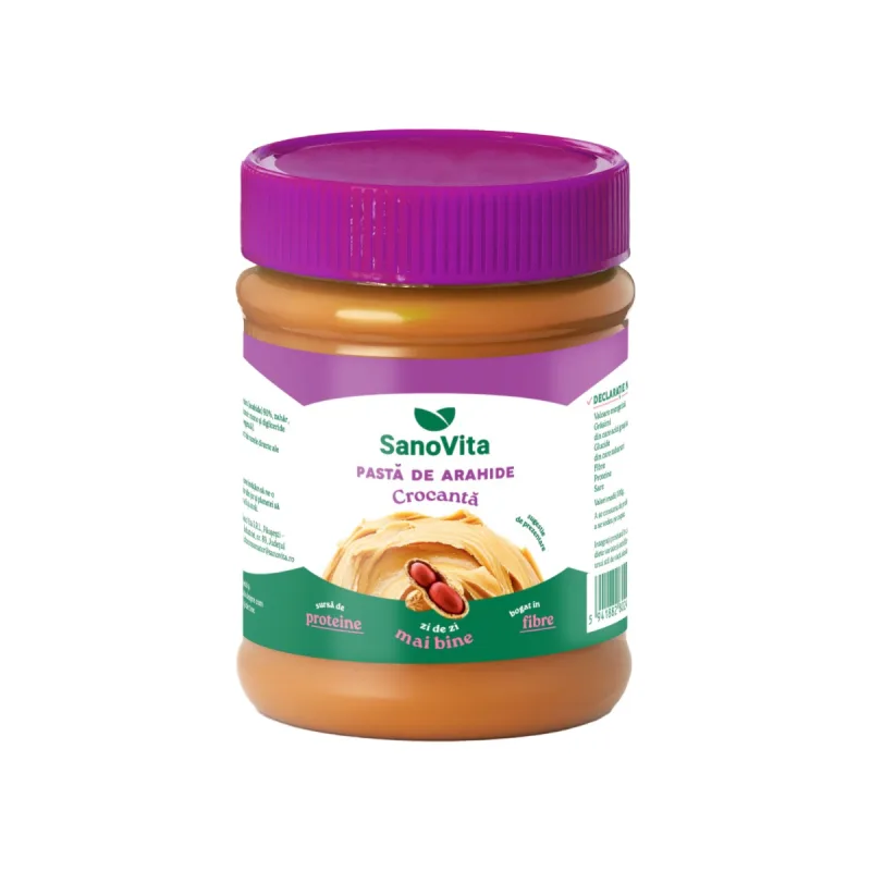 Pasta de alune crocanta, 375ml, SanoVita — preț și oferte