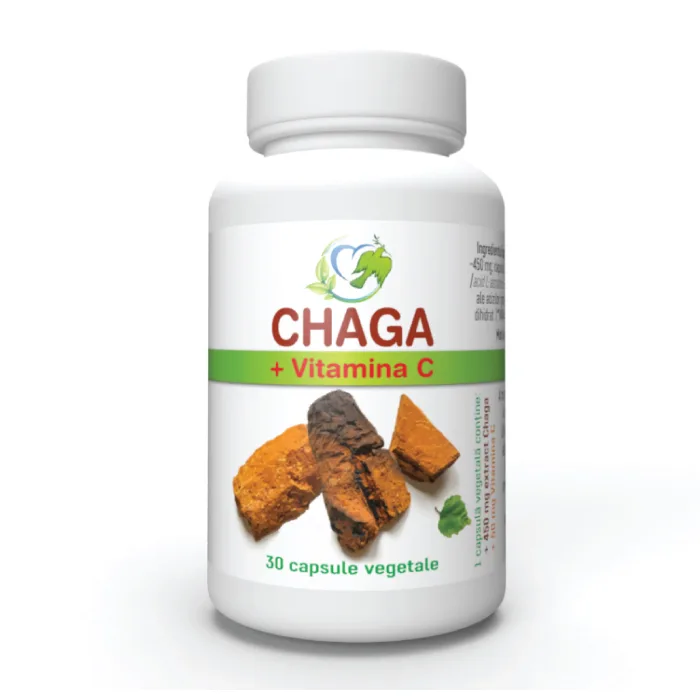 Chaga 450 mg + Vitamina C, 30 capsule, Justin Pharma — preț și oferte