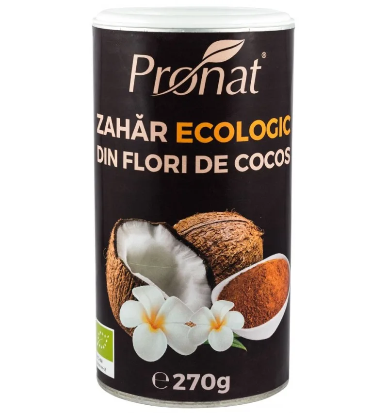 Zahar din flori de cocos Bio, 270g, Pronat — preț și oferte