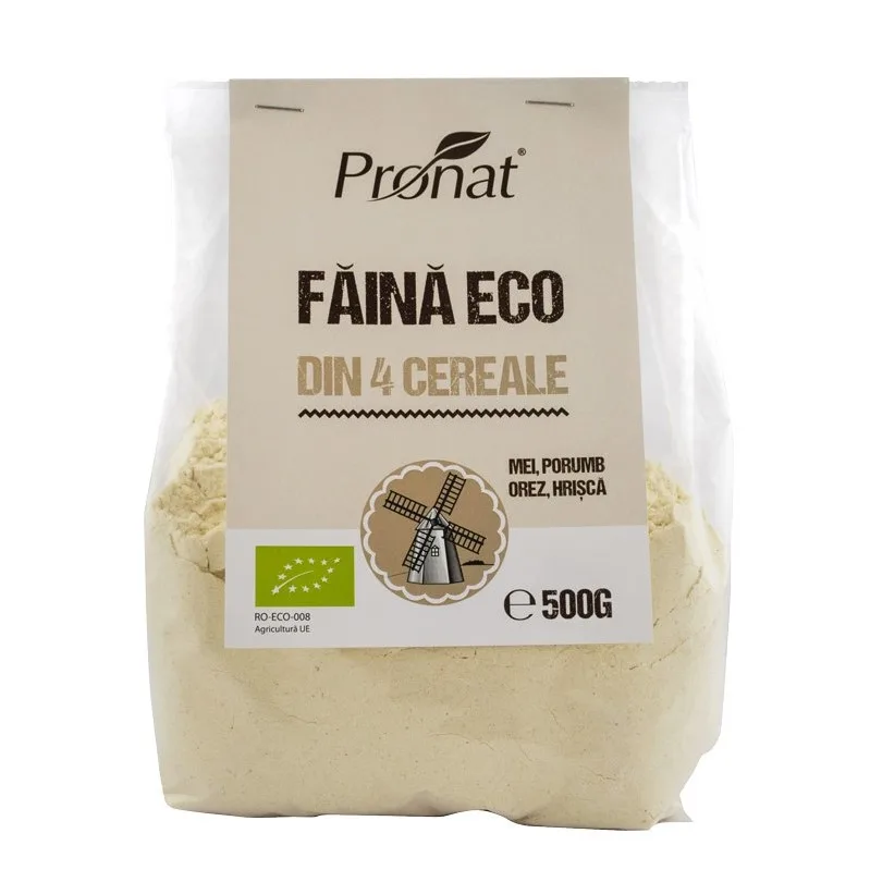Faina din 4 cereale Bio, 500g, Pronat — preț și oferte