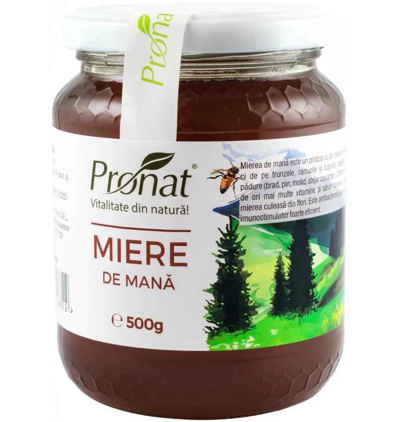Miere de mana Bio, 500g, Pronat — preț și oferte