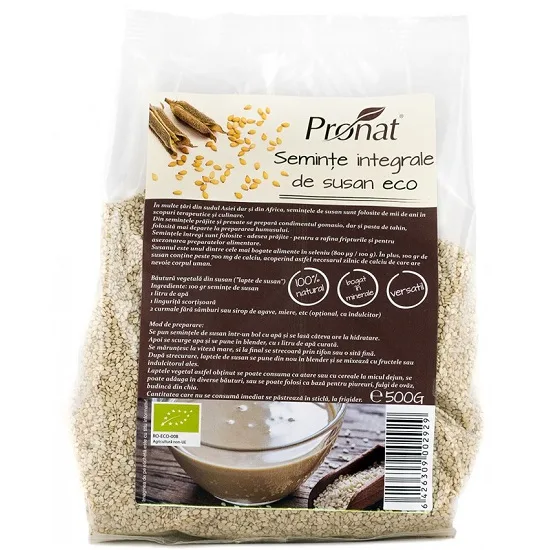 Seminte de susan integral Bio, 500g, Pronat — preț și oferte