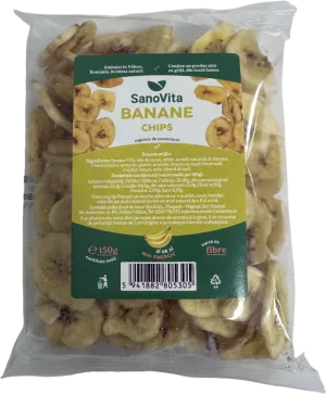 Chips de banana, 150g, SanoVita