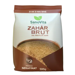 Zahar brut din trestie de zahar, 500g, SanoVita