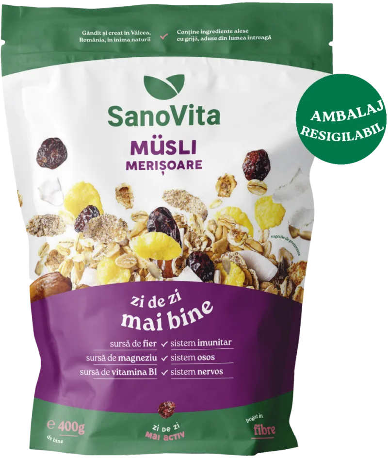 Musli cu merisoare, 400g, SanoVita — preț și oferte