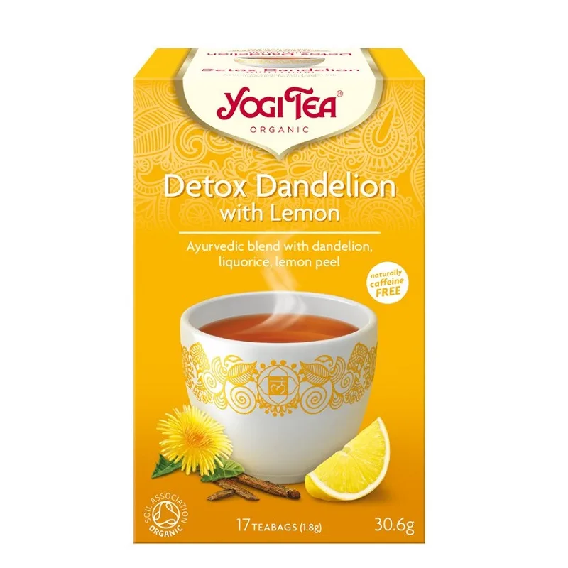 Ceai cu papadie si lamaie, 17 plicuri, Yogi Tea — preț și oferte
