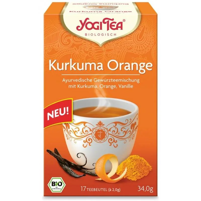 Ceai din curcuma, portocale si vanilie, 17 plicuri, Yogi Tea — preț și oferte