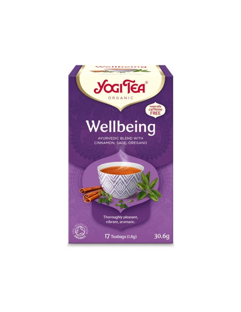 Ceai Wellbeing mereu tanar, 17 plicuri, Yogi Tea — preț și oferte