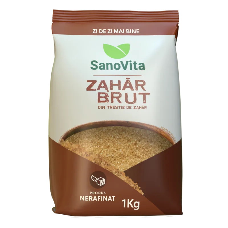Zahar brut din trestie de zahar, 1kg, SanoVita — preț și oferte