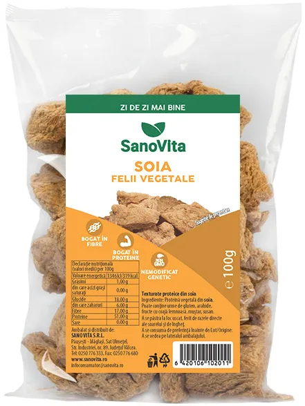Felii texturate din soia, 100g, SanoVita — preț și oferte