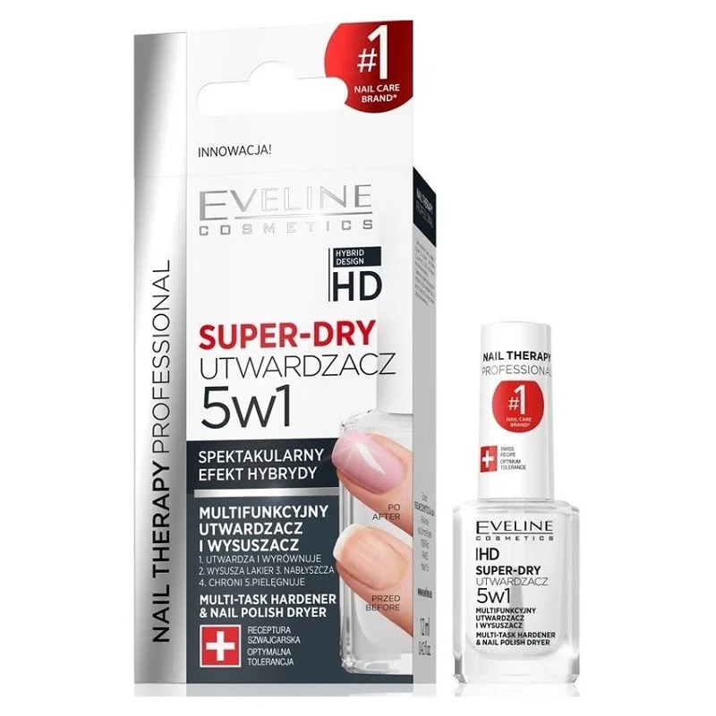 Tratament pentru unghii Super-Dry Top Coat 5 in 1, 12ml, Eveline Cosmetics — preț și oferte
