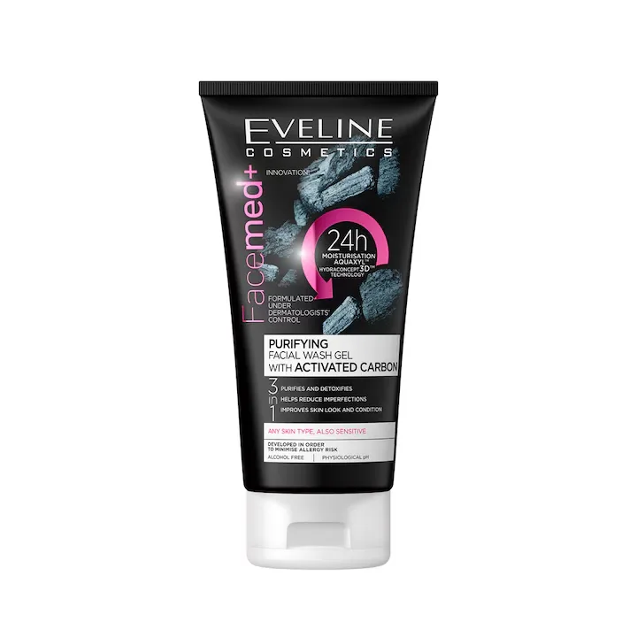 Gel de curatare pentru ten cu carbon FaceMed, 150ml, Eveline Cosmetics — preț și oferte