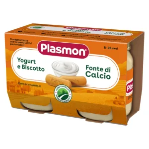 Iaurt cu biscuiti 8 luni+, 2 x 120g, Plasmon