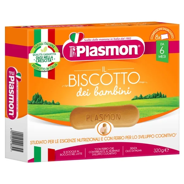 Biscuiti cu vitamine 6 luni+, 320g, Plasmon — preț și oferte