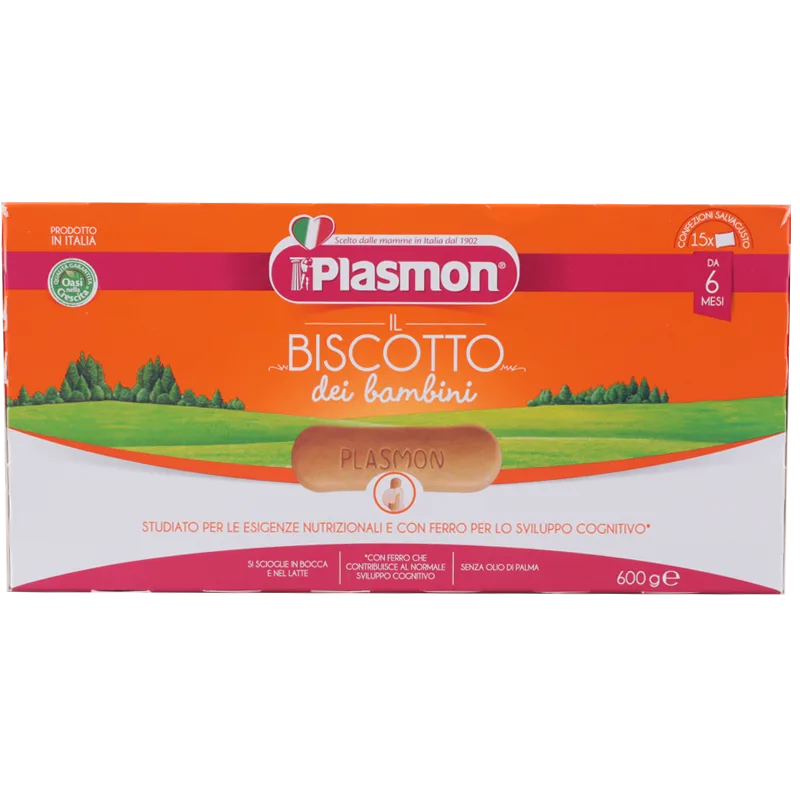 Biscuiti cu vitamine 6 luni+, 600g, Plasmon — preț și oferte