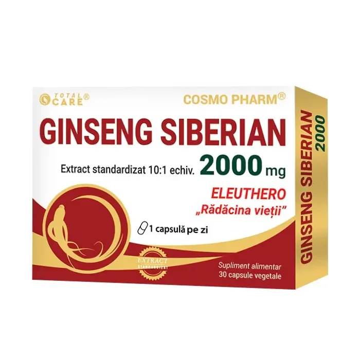 Ginseng Siberian, 2000 mg, 30 comprimate, Cosmo Pharm — preț și oferte