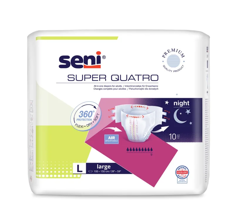 Scutece pentru adulti Super Quatro Large, 10 bucati, Seni — preț și oferte