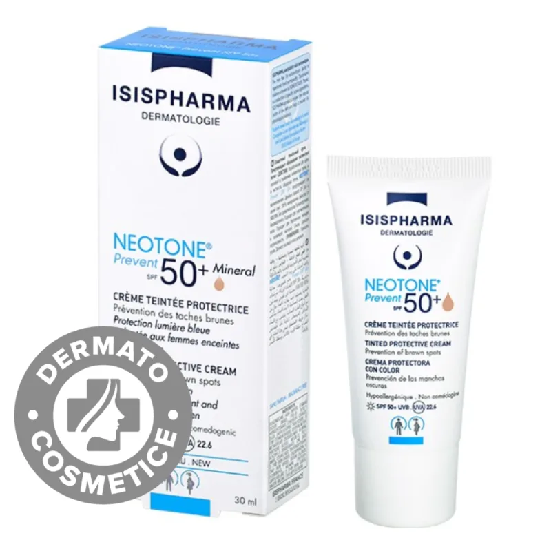 Crema nuantatoare protectoare Neotone Prevent SPF50+, 30ml, Isis Pharma — preț și oferte