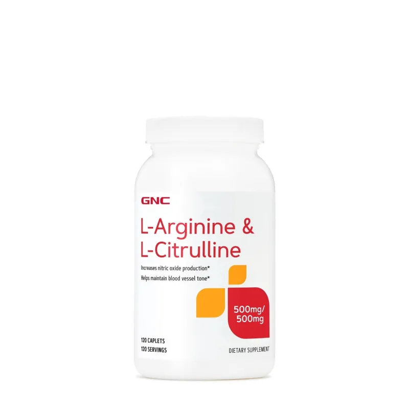 L-Arginina si L-Citrulina, 120 tablete, GNC — preț și oferte