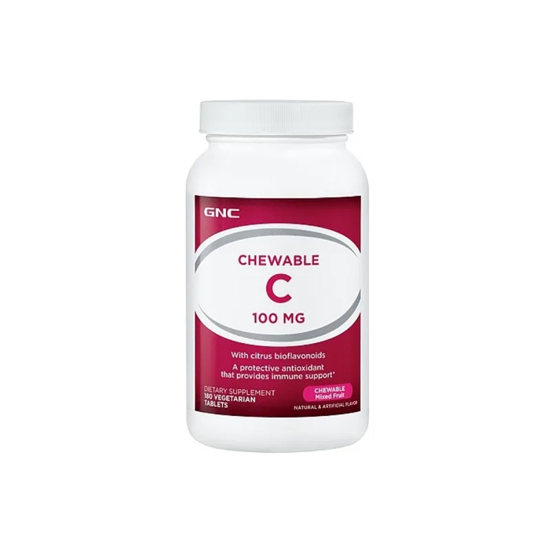 Vitamina C masticabila Chewable, 180 tablete, GNC — preț și oferte