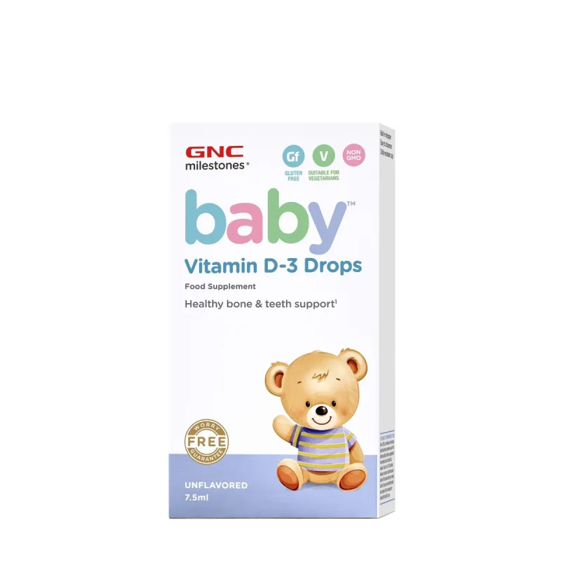 Vitamina D-3 picaturi pentru copii intre 0 - 4+ ani, 7.5ml, GNC — preț și oferte
