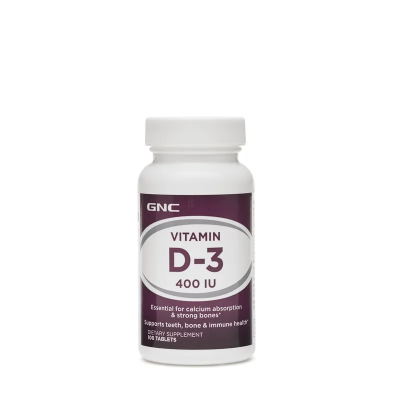 Vitamina D3 Colecalfiferol 400UI, 100 tablete, GNC — preț și oferte
