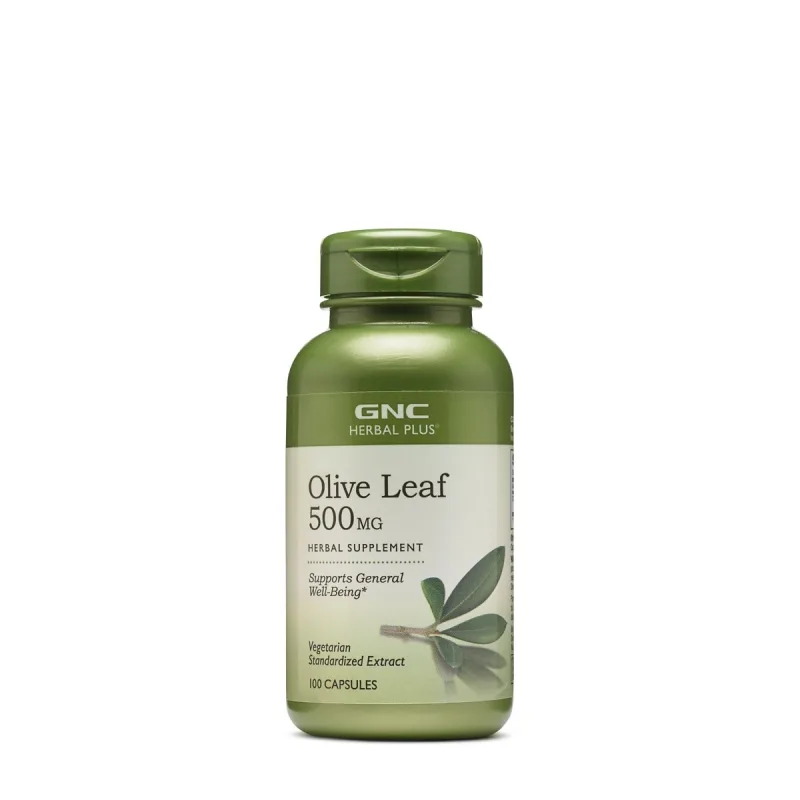 Extract din frunze de maslin 500mg Herbal Plus, 100 capsule, GNC — preț și oferte